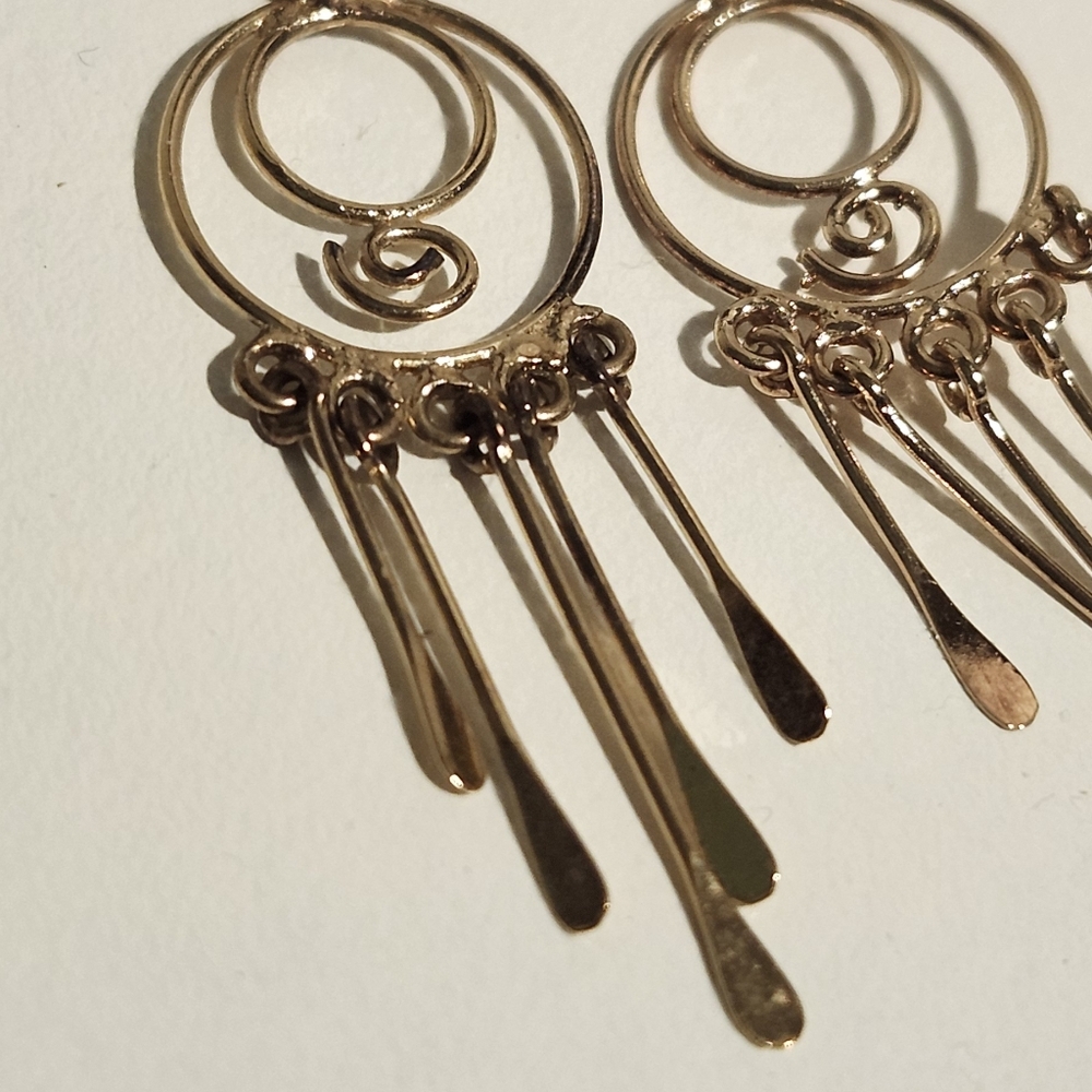 10k Gold Dipped Sterling Earrings - image 4